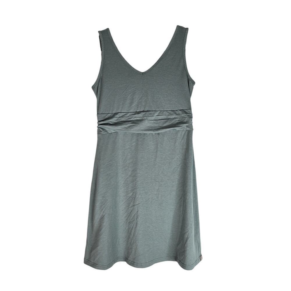 Title Nine Womens Frances Sleeveless V Neck Fit and Flare Dress Green Size Small